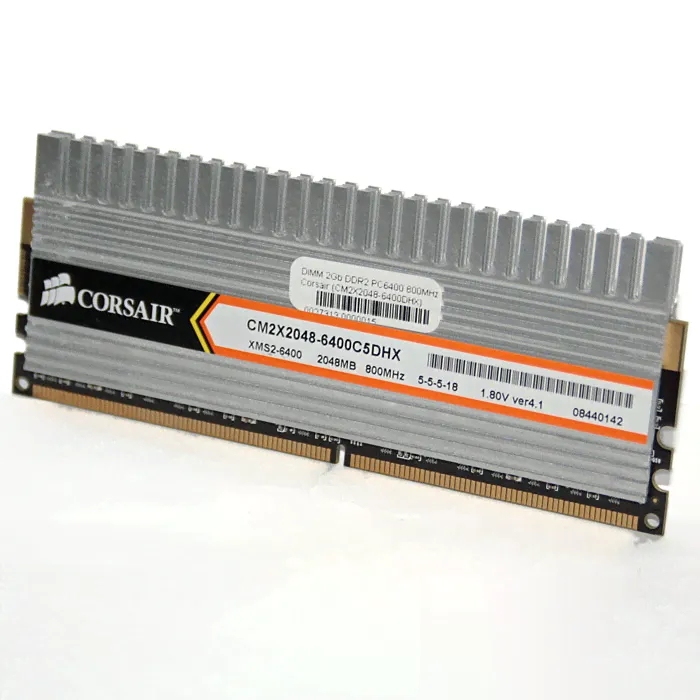 Модуль памяти DIMM 2Gb DDR2 PC6400 800MHz Corsair (CM2X2048-6400C5DHX)