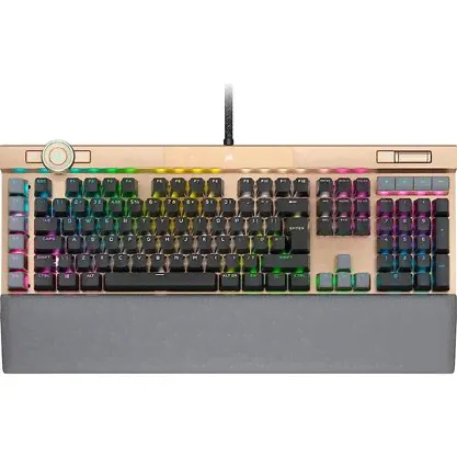 Игровая клавиатура Corsair K100 RGB Optical (золотой)-0