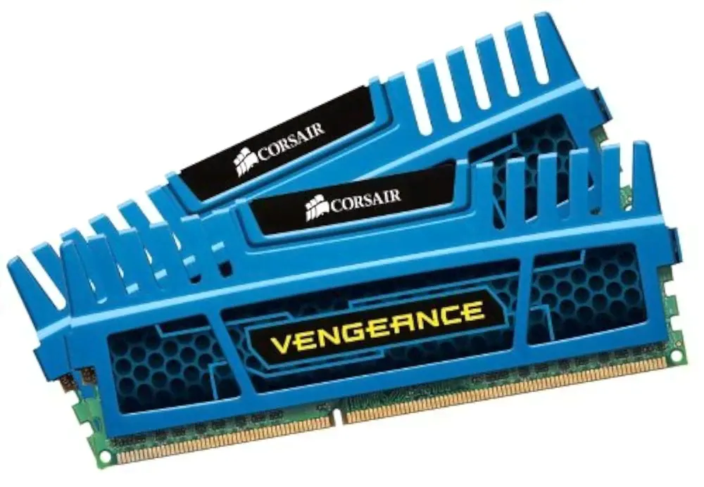 Оперативная память Corsair CMZ8GX3M2A1600C9B Vengeance 8GB Arbeitsspeicher ((2x4GB) DDR3 1600 Mhz CL9 XMP) blau-0