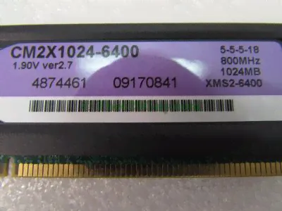 Corsair XMS2 1GB PC2-6400U DDR2 800MHz CM2X1024-6400 VER:2.7